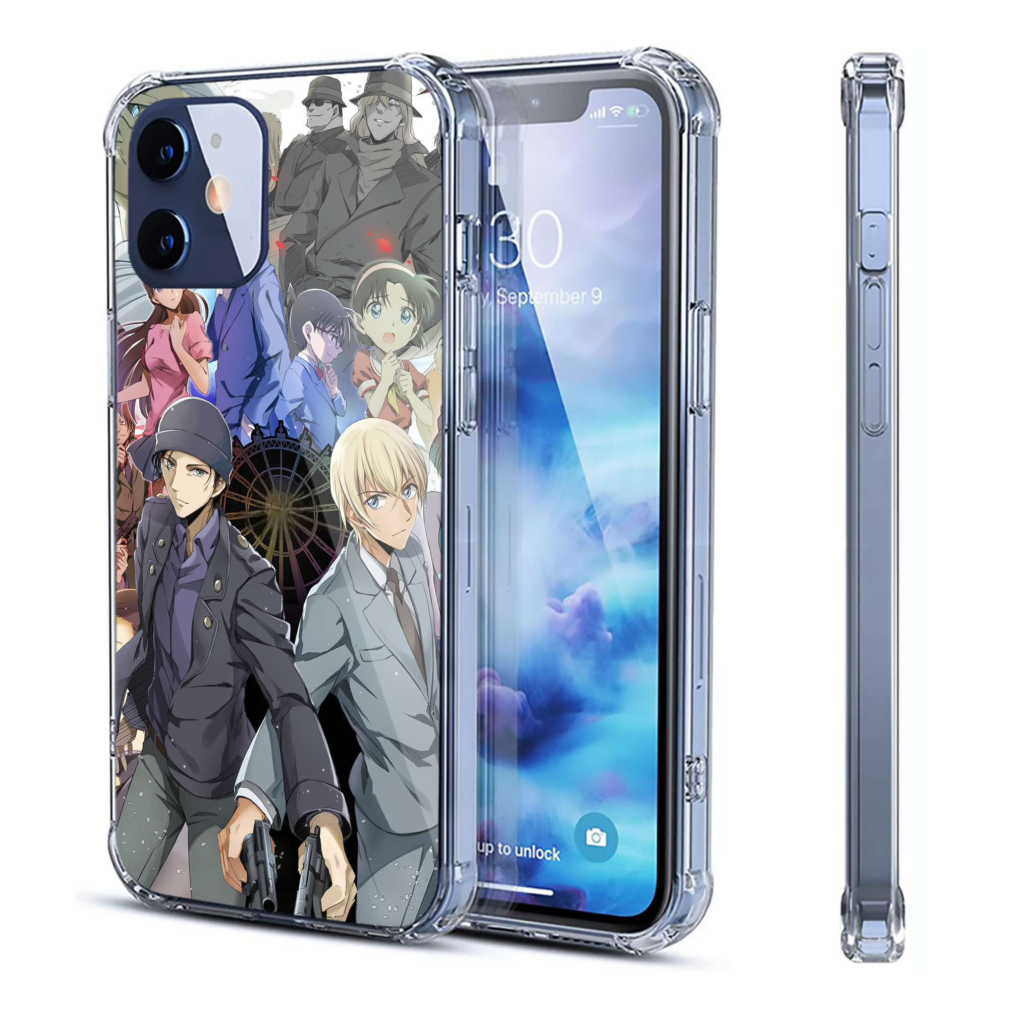 （画像用） 名探偵コナン Detective Conan 【iPhone 12シリーズ対応】透明スマホケース（クリアソフトケース）